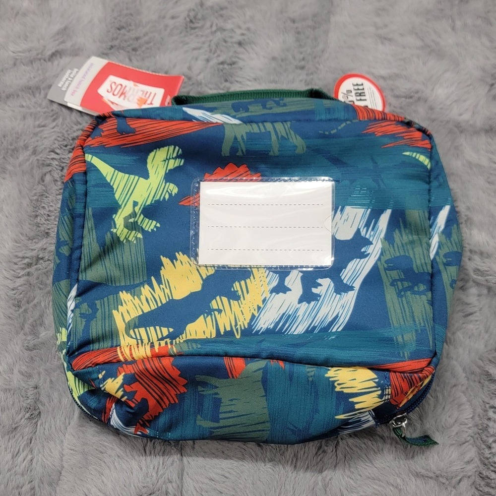 Thermos Insulated Lunch Box Kids Dinosaur Print Multicolor PVC Free Reusable New